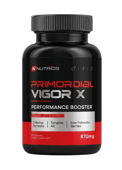 Primordial Vigor X Supplement Bottle front view